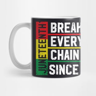 Juneteenth Breaking Every Chain Since 1865 Freedom Mug